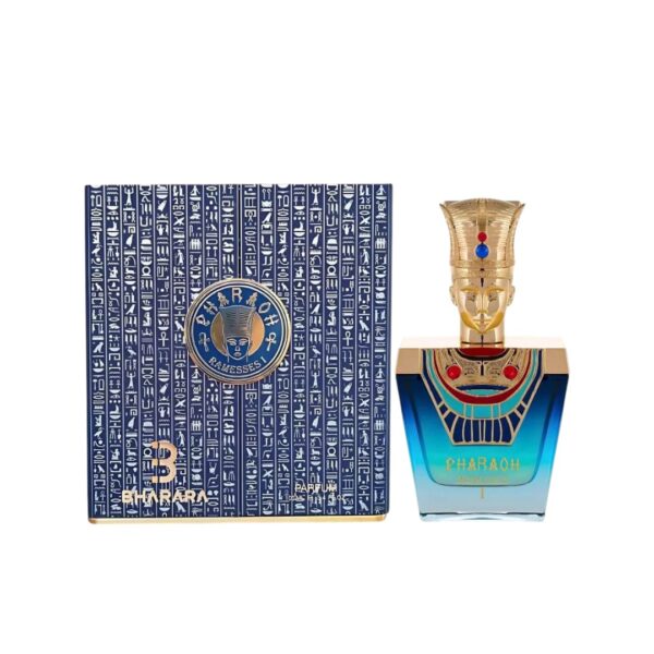 Seducción faraónica con cítricos, flor de azahar y oud imperial. Bharara Pharaoh Ramesses es poder en cada nota.
