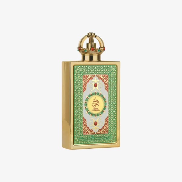 Descubre Lattafa Queen Of Arabia: rosa especiada, oud profundo y vainilla sensual para mujeres que reinan con elegancia.